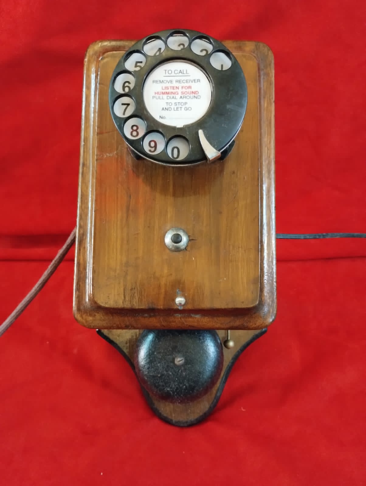 Rotary GPO Stick Telephone with Wooden Bell Box